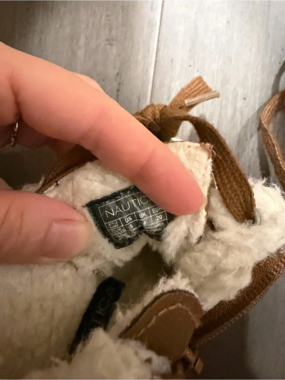 Nautica Kids Brown Faux-Fur Lined High-Top Boots